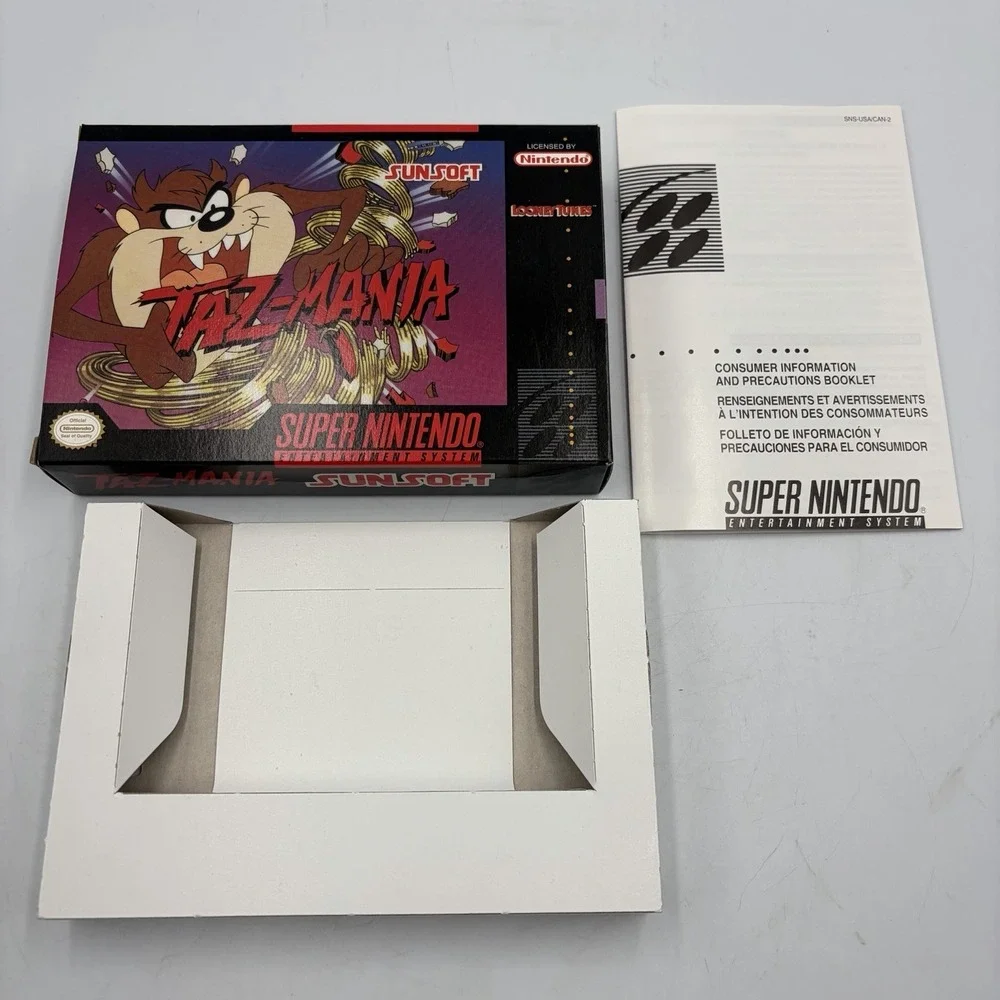 Taz-Mania (Super Nintendo Entertainment System, 1993) Box Only